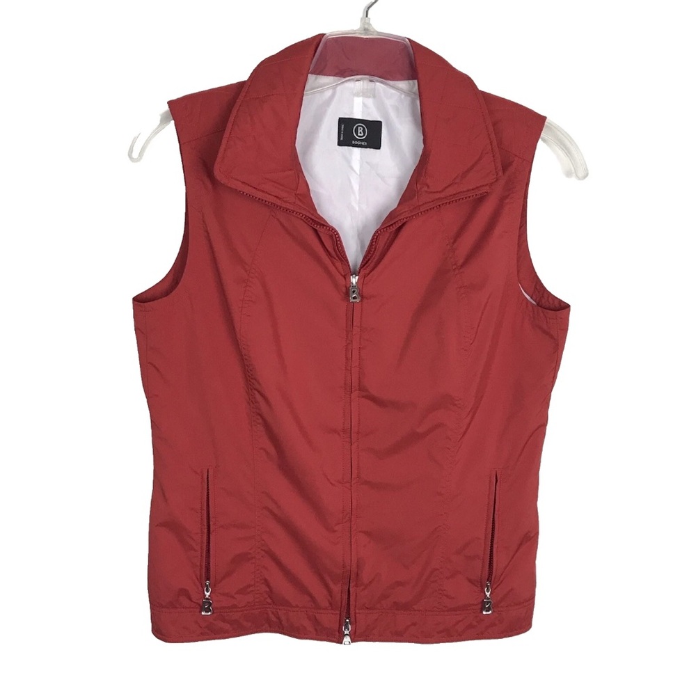 Bogner Red Lightweight Full Zip Outdoor Packable Vest 10
